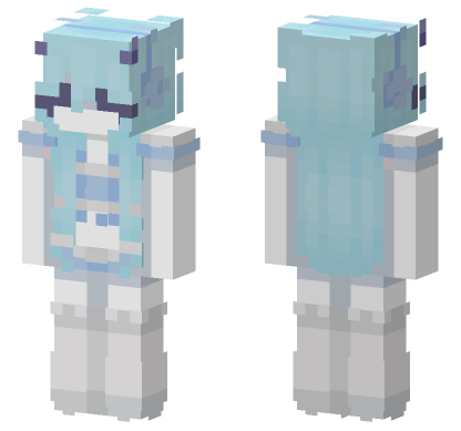 Chisa Blue Aesthetic Minecraft Bedrock skin