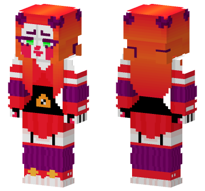 Circus Baby Revamped Minecraft Bedrock skin