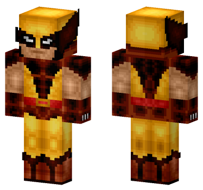 Classic 80s Wolverine Minecraft Bedrock skin