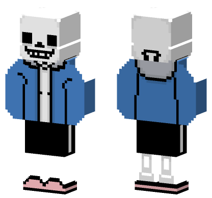 Classic Sans Undertale Minecraft Bedrock skin
