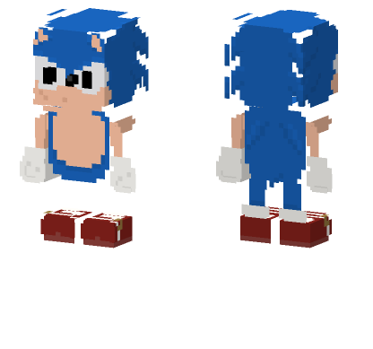 Classic Sonic Minecraft Bedrock skin