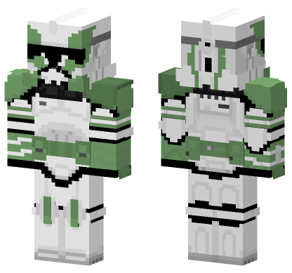 Clone Captain Grey Star Wars Minecraft Bedrock skin