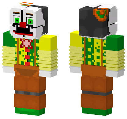 Coils Clown Fazbear Minecraft Bedrock skin