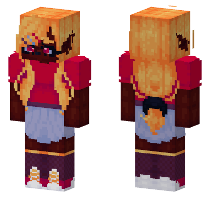 Colorful Anime Ish Skin Minecraft Bedrock skin