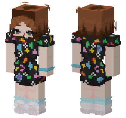 Colorful Pattern Outfit Minecraft Bedrock skin