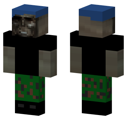 Comical Tomb Raider Enemy Minecraft Bedrock skin