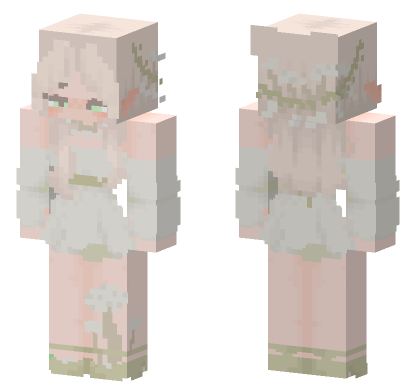 Cottagecore Fairy Elf Dream Dress Minecraft Bedrock skin