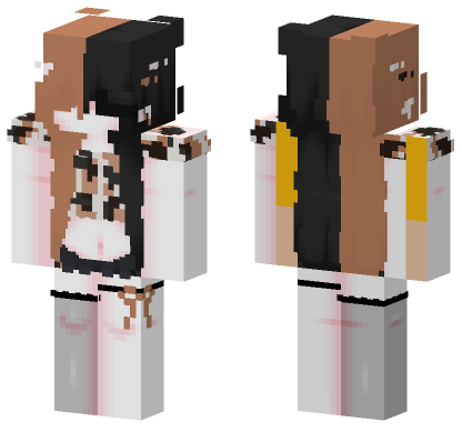 Cow Print Maid Outfit Minecraft Bedrock skin