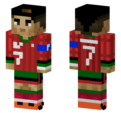 CR7 Euro 2024 Footballer Minecraft Bedrock skin