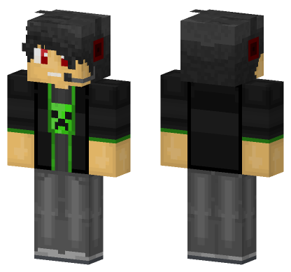 Creeper Boy Gamer Minecraft Bedrock skin