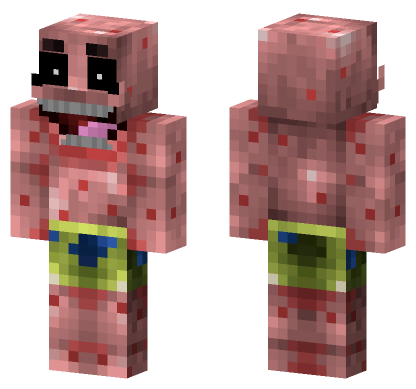 Creepy Patrick Star EXE Minecraft Bedrock skin
