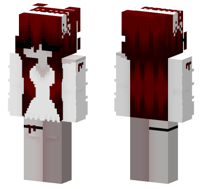 Crimson Haired Girl Minecraft Bedrock skin