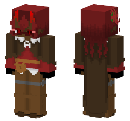 Crimson Horned Beast Minecraft Bedrock skin