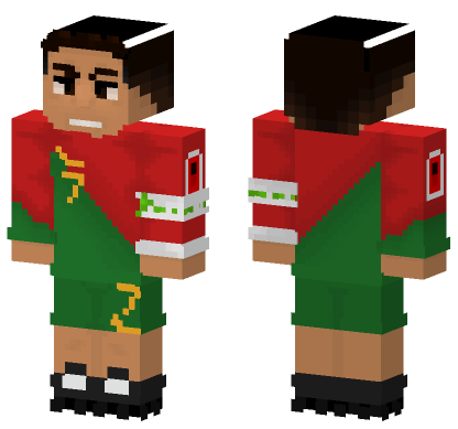 Cristiano Ronaldo World Cup Minecraft Bedrock skin