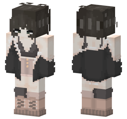 Cropped Jacket Girl Minecraft Bedrock skin