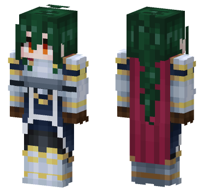 Crusch Green Hair Minecraft Bedrock skin