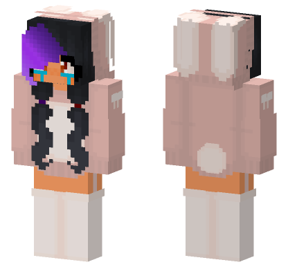 Crying Bunny Girl Minecraft Bedrock skin