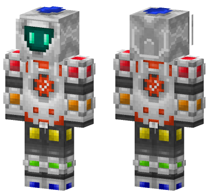 Cubix Robot HD Minecraft Bedrock skin