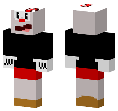 Cuphead V2 Minecraft Bedrock skin