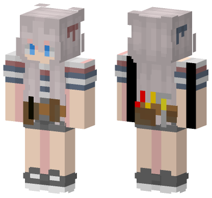 Currentwave Girl Outfit Minecraft Bedrock skin