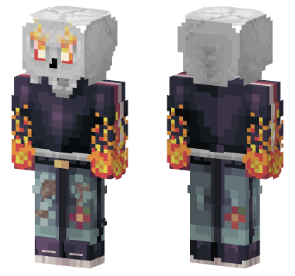 Cursed Flames Skin Minecraft Bedrock skin
