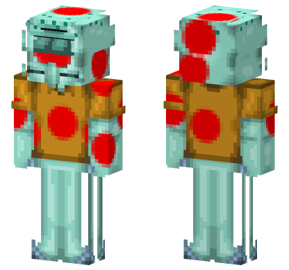 Cursed Squidward Skin Minecraft Bedrock skin