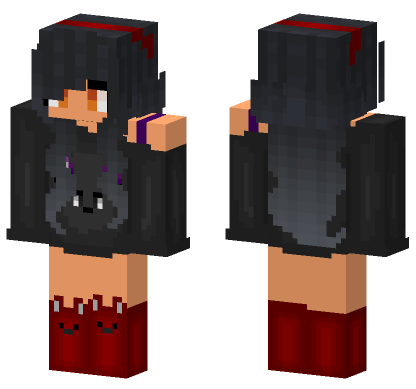Cute Aphmau Wolf Hoodie Minecraft Bedrock skin