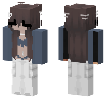 Cute Brown Haired Girl Minecraft Bedrock skin