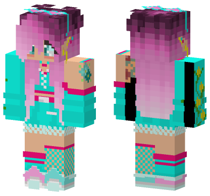 Cute Bubblegum Elf Minecraft Bedrock skin