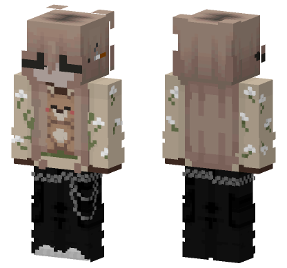Cute Bunny Girl Minecraft Bedrock skin