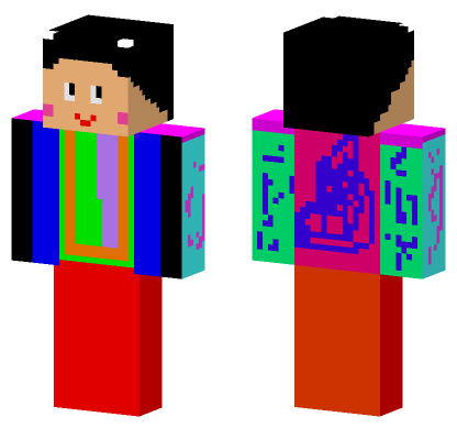 Cute Cartoon Girl Outfit Minecraft Bedrock skin