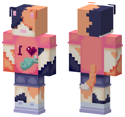 Cute Cat Boy Minecraft Bedrock skin