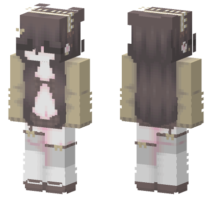 Cute Cat Girl Outfit Minecraft Bedrock skin
