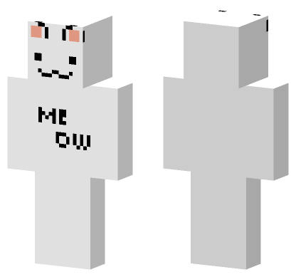 Cute Cat Meow Outfit Minecraft Bedrock skin