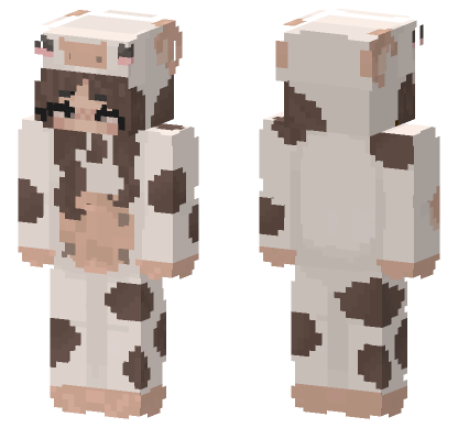 Cute Cow Pajamas Minecraft Bedrock skin