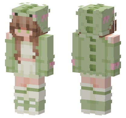 Cute Girl With Brown Hair Minecraft Bedrock skin