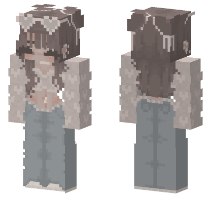 Cute Overalls Outfit Minecraft Bedrock skin