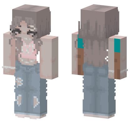 Cute Pastel Girl Minecraft Bedrock skin