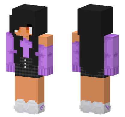 Cute Purple Outfit Minecraft Bedrock skin