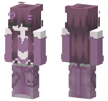 Cute Purple Outfit Minecraft Bedrock skin