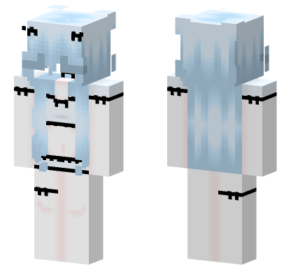 Cute Snow Girl Minecraft Bedrock skin