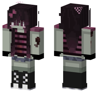 Cute Zombie Girl Minecraft Bedrock skin