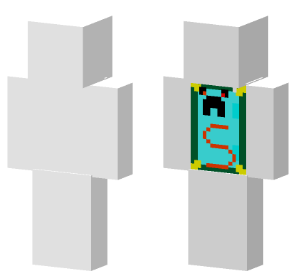 Cyan Creeper Skin Minecraft Bedrock skin