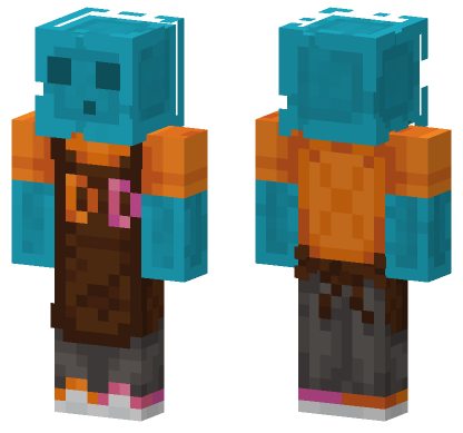 Cyan Slime Minecraft Bedrock skin