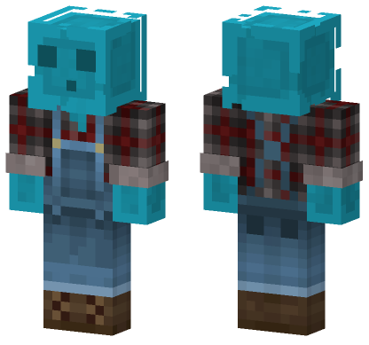Cyan Slime Minecraft Bedrock skin