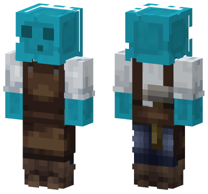 Cyan Slime Skin Minecraft Bedrock skin