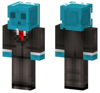 Cyan Slime Suit Minecraft Bedrock skin