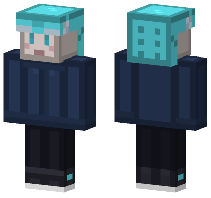 Cyber Neon Outfit Minecraft Bedrock skin