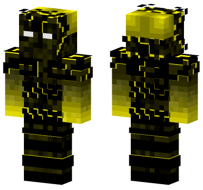 Cyber Yellow Suit Minecraft Bedrock skin