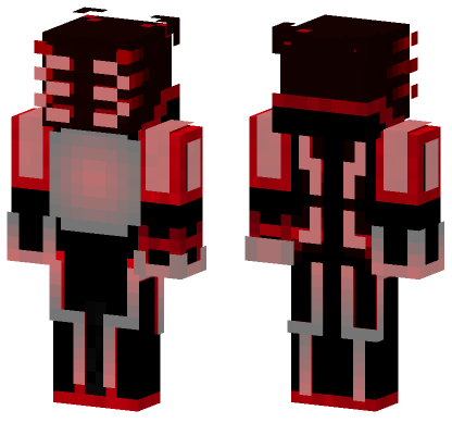 Cybernetic Red Suit Minecraft Bedrock skin